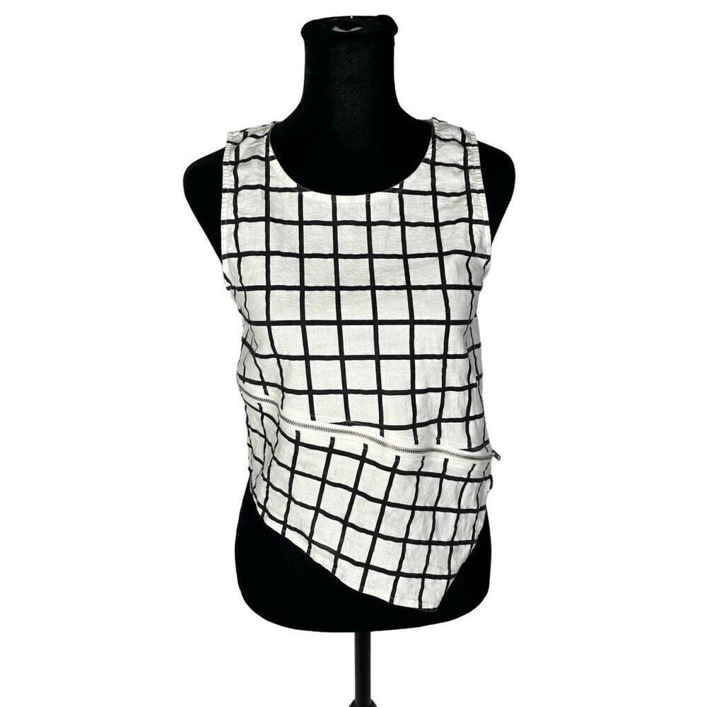 Maeve‎ Anthropologie Asymmetrical Checkered Blouse - Women’s XS Petite
